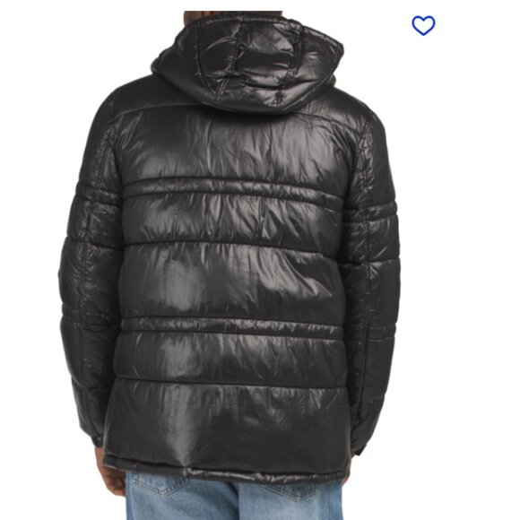 NEW ANDREW MARC Gotham Puffer Jacket With Removable Hood black for men 1025 8m4 - Picture 2 of 5